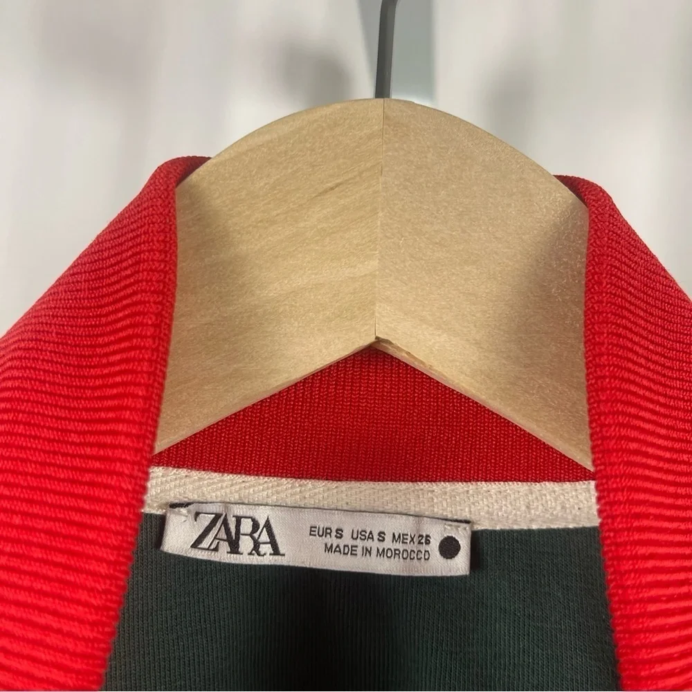 ZARA Small Kids Colorblock Zip-Up Track Jacket Roma Italy Streetwear